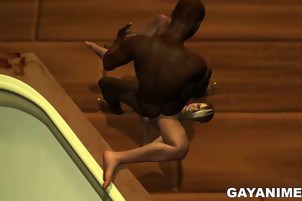 3D stud fucked by an ebony hunk