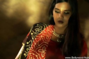 A Beautiful Indian Brunette Dance Gracefully