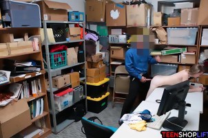 Russian teen shoplifter caught and fucked by security