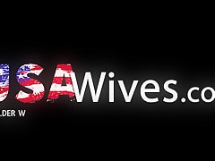 USAWives Horny wife on the stairs masturbate