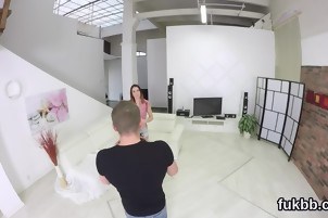 Unusual chick rubs crack and gets licked and reamed in pov