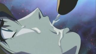 Appealing hentai babe getting sensual mouth and tits cumshoted