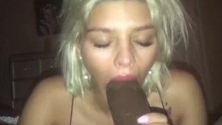 Blonde wife BBC mouthful clip